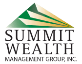 Logo of Summit Wealth Management Group, Inc., featuring a stylized green and gold mountain peak design with bold text below.